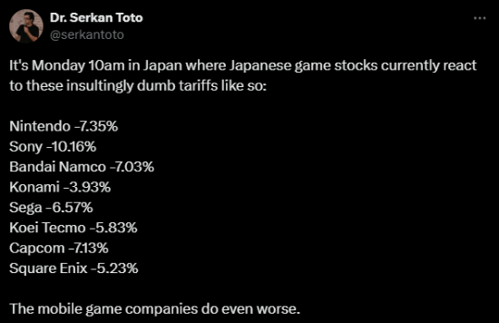 日本游戏股遭重创！索尼大跌10% 任天堂跌超7%