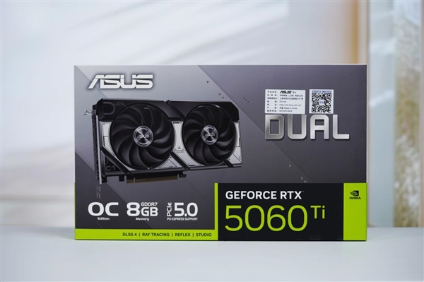 小巧双拼色!华硕RTX 5060 Ti DUAL OC 8GB显卡图赏