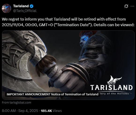 对标《魔兽世界》 腾讯《塔瑞斯世界》国际服今日停服 上线刚1年